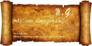 Mózes Gabriella névjegykártya